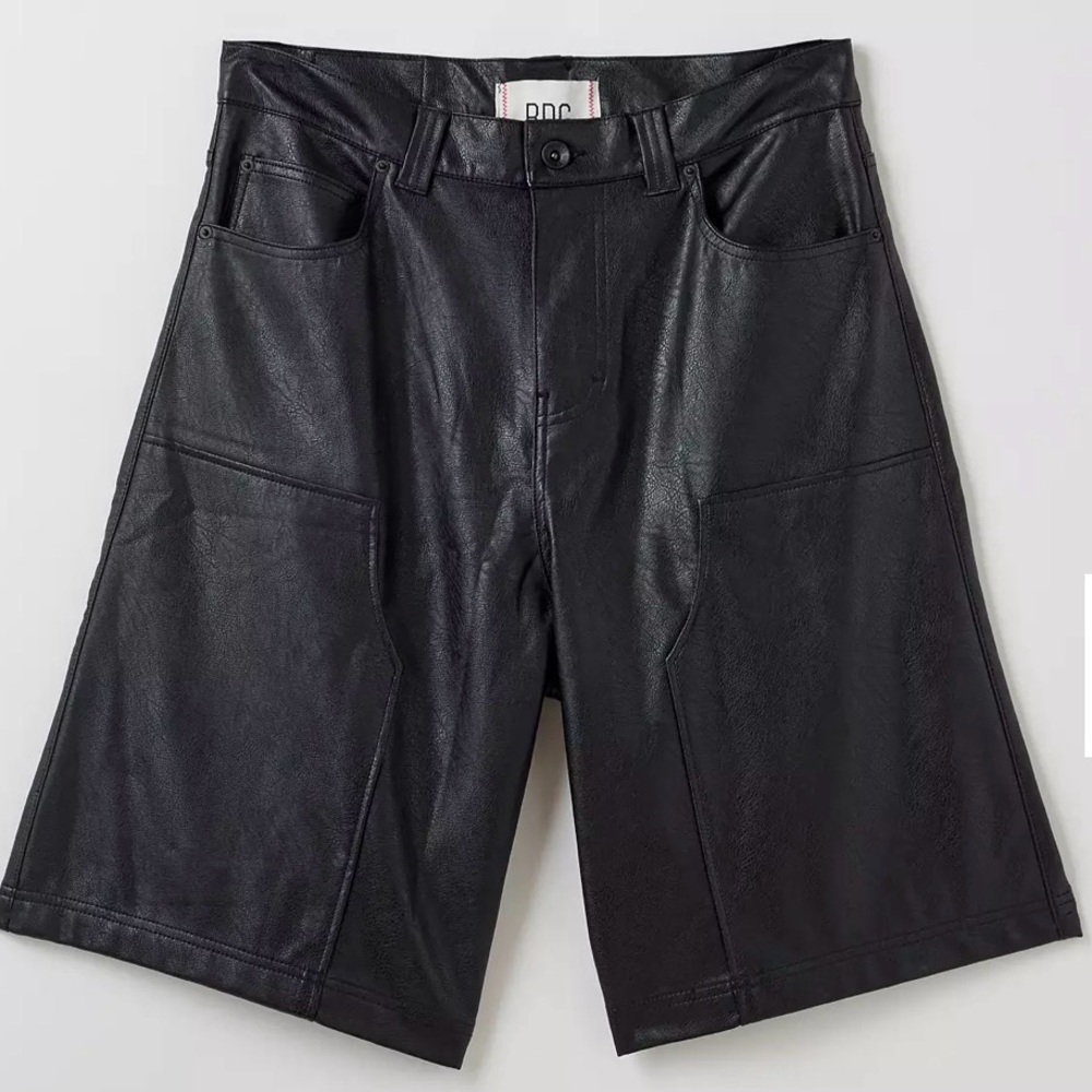 Rag & Bone Black Faux Leather Men’s Shorts